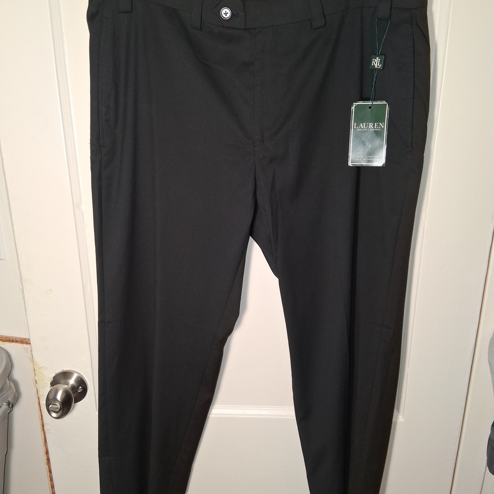 NWT- Ralph Lauren Emory Black Dress Pants